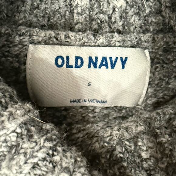 Old Navy Heather Gray Heavy Knit Ribbed Turtleneck Sweater size S Cozy Warm - Picture 7 of 8